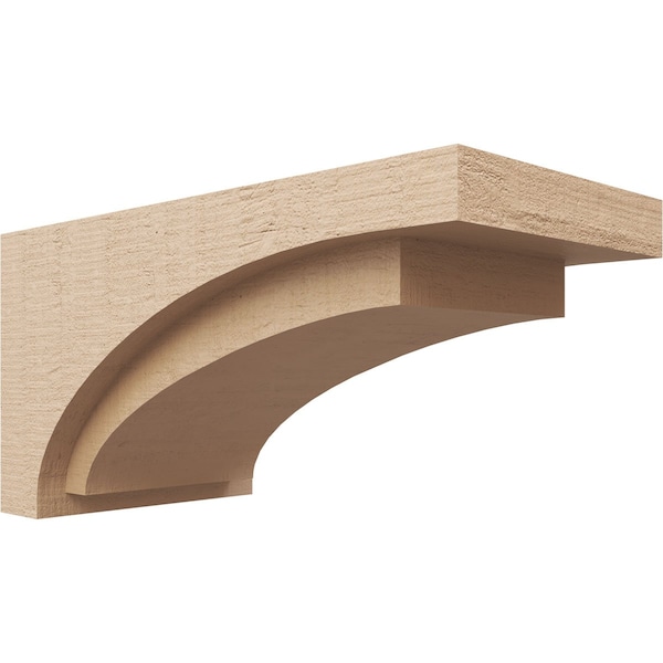 Ekena Millwork 9"W x 18"D x 9"H Wide Rivera Rough Cedar Woodgrain TimberThane Corbel, Primed Tan CORUR09X18X09RIVRCPR - main